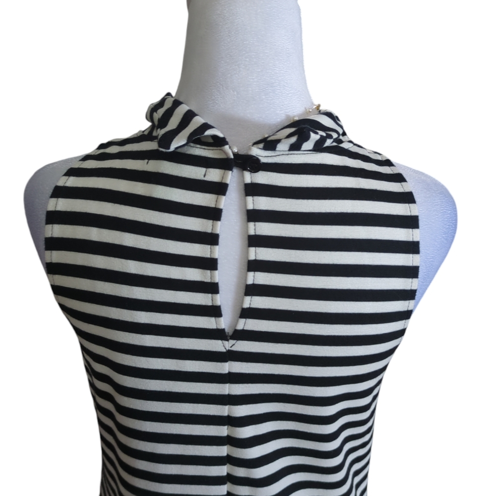 JJ Authentic mini dress with line and pocket color white/black size L - Picture 5 of 7